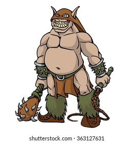orc with cudlet and whip