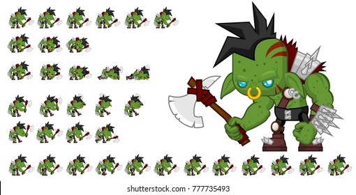 Orc Game Character For Creating Fantasy Video Games