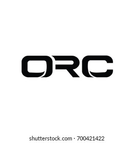 ORC logo alphabet modern style. 