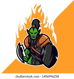 orc logo is a character logo, can be for gamers, wallpaper and others