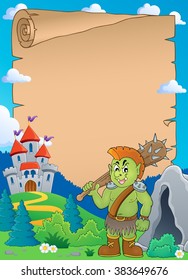 Orc theme parchment 1 - eps10 vector illustration.
