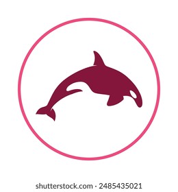 Orca obra de arte de moda hermosa Ilustración vectorial colorida abstracta icono diseño