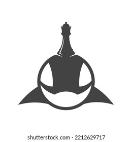 Orca-Schach-Icon-Illustration