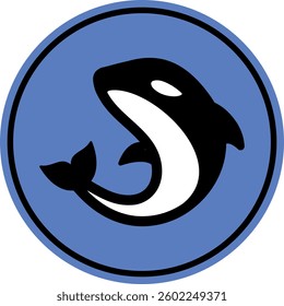 orca cryptocurrency drawings on abstract background. 3d illustrations.