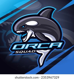 Orca esport mascot logo design