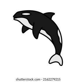 Orca Icon Design Template Vector Illustration