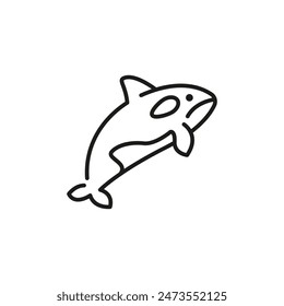 Orca icon. Simple orca icon for social media, app and web design. Vector illustration.