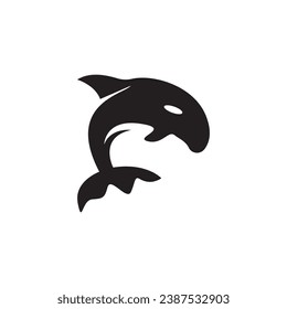Orca icon and symbol vector template illustration