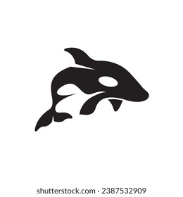 Orca icon and symbol vector template illustration