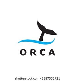 Orca icon and symbol vector template illustration