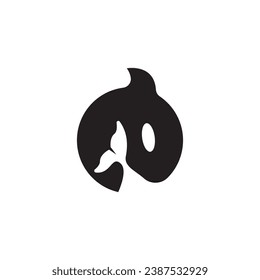 Orca icon and symbol vector template illustration