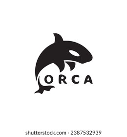 Orca icon and symbol vector template illustration