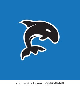 Orca icon and symbol vector template illustration