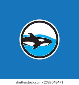 Orca icon and symbol vector template illustration