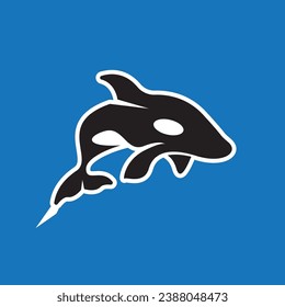 Orca icon and symbol vector template illustration