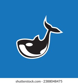 Orca icon and symbol vector template illustration