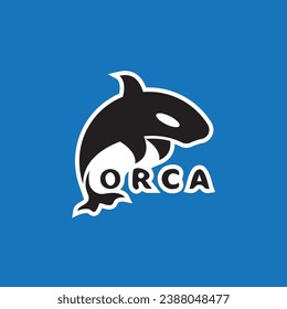 Orca icon and symbol vector template illustration