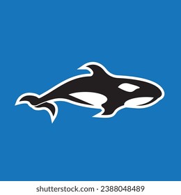 Orca icon and symbol vector template illustration