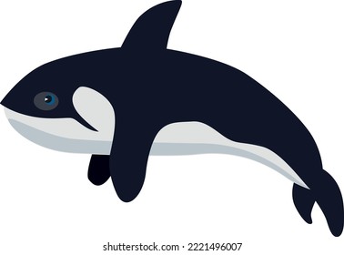 Orca Icon. Underwater Animal. Arctic Ocean Fauna