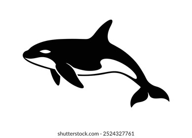 orca icon vector on white background