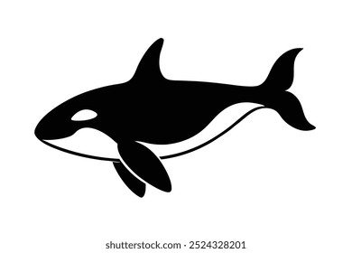 orca icon vector on white background