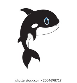 Orca Killer Whale Logo Icon Vector illustration design