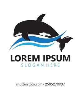 Orca Killer Whale Logo Icon Vector illustration design