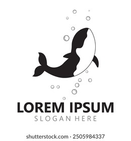 Orca Killer Whale Logo Icon Vector illustration design