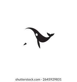 Ícone Vetor do logotipo da baleia Killer Orca