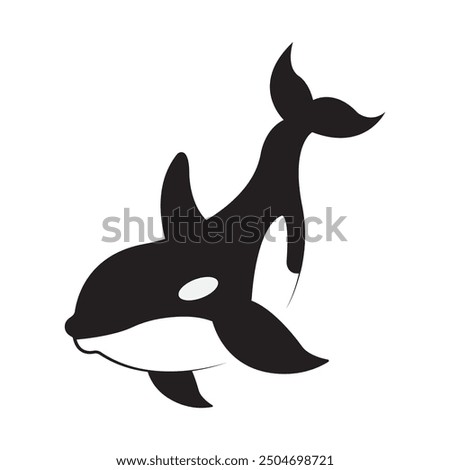 Orca Killer Whale Logo Icon Vector illustration design