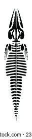 Orca / Killer Whale skeleton silhouette design