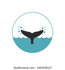 Orca (killer Whale) Tale Icon Isolated On White Background