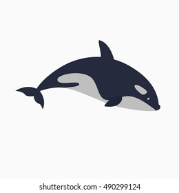 orca killer whale vector illustration. great as logo element