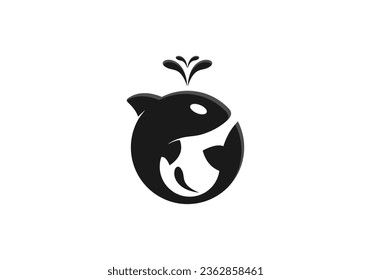 orca logo with an abstract and simple model