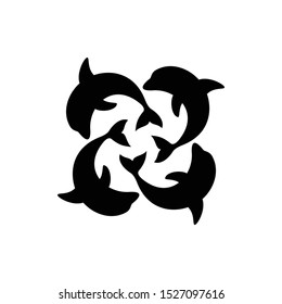 Orca Logo. Animal Symbol. Sea Icon. Vector Illustration.