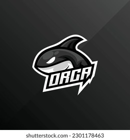 orca logo design gaming esport design