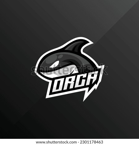 orca logo design gaming esport design