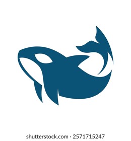 Orca logo icon design illustration