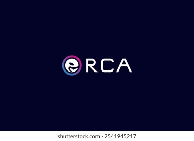 Logotipo da Orca, letra O com combinação de ícone da orca no texto logotipo da tipografia da orca, ilustração vetorial