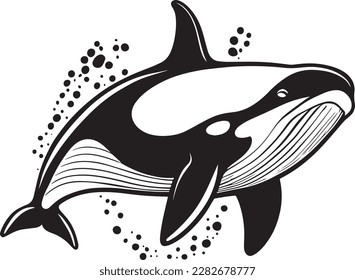 Orca Logo Monochrome Killer Whale Design