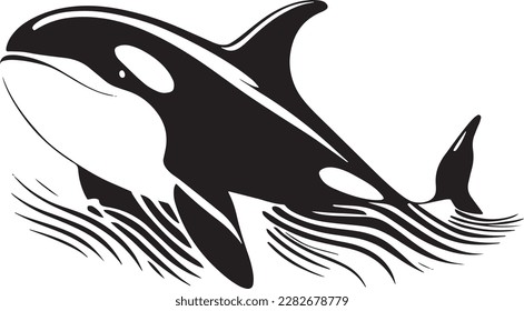 Orca Logo Monochrome Killer Whale Design