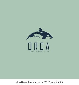The orca logo with a simple and modern design makes the design elegant and graceful