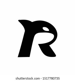 Orca logo that formed letter R