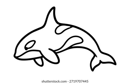 Orca logo vector illustration isolated