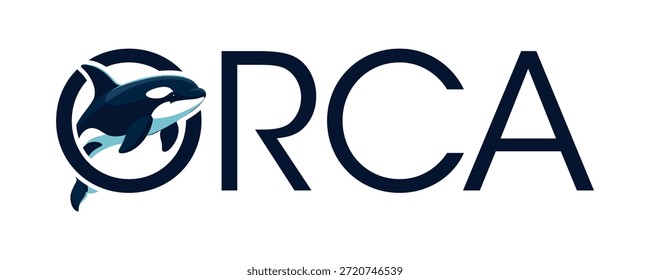 Orca logo vector illustration isolated