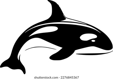 Orca | Minimalist and Simple Silhouette - Vector illustration