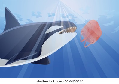 Killer Whale Eats Moose Comic