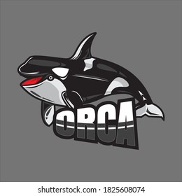Orca Whale Esport Logo Vector