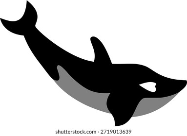 Orca Whale Flat Vektorgrafik