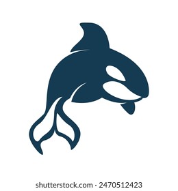 Orca ballena icono logo diseño Plantilla